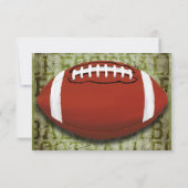 FußballVintager grüner Grunge danken Ihnen Dankeskarte (Rückseite)