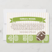 FUSSBALLWEDEN SPEICHERN DIE DATENKARTE SAVE THE DATE (Rückseite)