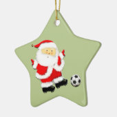 Fußballweihnachtskuchen Keramik Ornament (Links)
