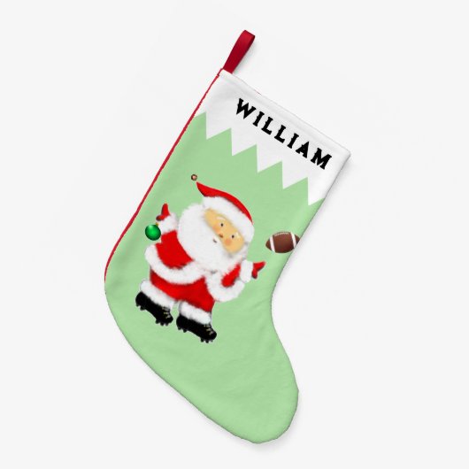 Fußballweihnachtskuchen Kleiner Weihnachtsstrumpf (Vorderansicht (hängend))