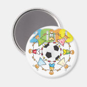 Fußballweltfans Magnet (Vorderseite/Rückseite)