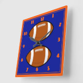 Fußballzeit Quadratische Wanduhr (Winkel)