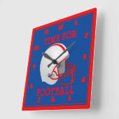 FUSSBALLZEIT QUADRATISCHE WANDUHR (Winkel)