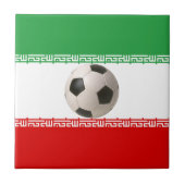 Fußballzentrum der iranischen Flagge Fliese (Vorderseite)