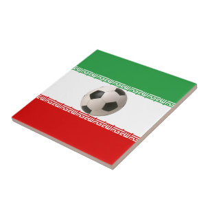 Fußballzentrum der iranischen Flagge Fliese