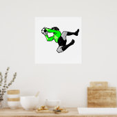 Fußballziege rette Grafik Poster (Küche)