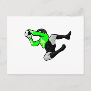 Fußballziege rette Grafik Postkarte