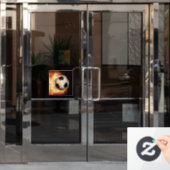 Fußballziel Fensteraufkleber (Büro Tür)
