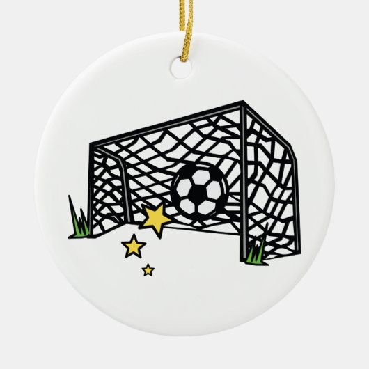 Fußballziel Keramik Ornament (Vorne)