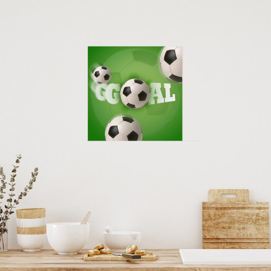 Fußballziel - Poster (Küche)