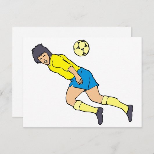 Fußballziel Postkarte (Vorne/Hinten)