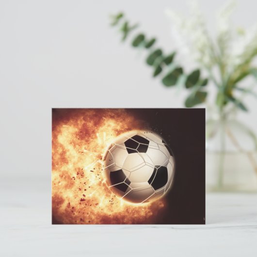 Fußballziel Postkarte (Stehend Vorderseite)