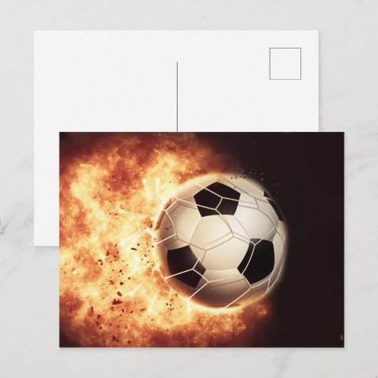 Fußballziel Postkarte (Vorne/Hinten)