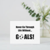 Fußballziele Postkarte (Stehend Vorderseite)