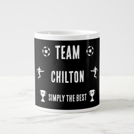 Fußballzubehör Jumbo-Tasse (Vorderseite)