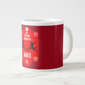 Fußballzubehör Jumbo-Tasse (Vorderseite Rechts)