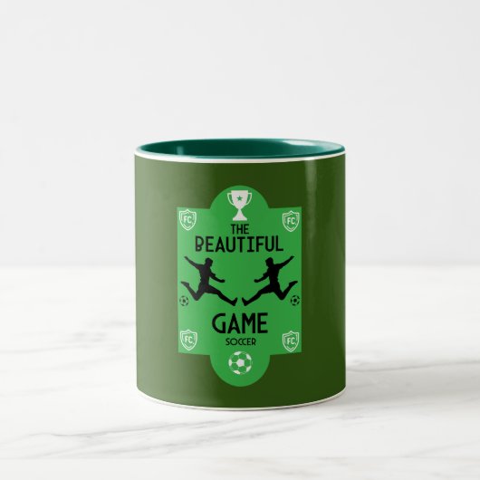 Fußballzubehör Zweifarbige Tasse (Mittel)