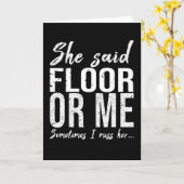 Fußboden (Gymnastik) lustige Geschenkidee Karte (Gelbe Blume)