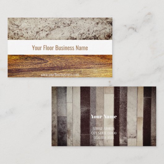 Fußboden Visitenkarte (Vorne/Hinten)