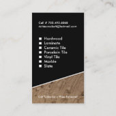 Fußboden - Visitenkarten Visitenkarte (Rückseite)