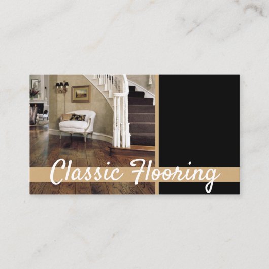 Fußbodenbelag, Fußbodenbaukarte Visitenkarte (Vorderseite)