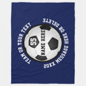 Fußbodenbelag in 3 Größen - Ihre FARBE, TEXT Fleecedecke (Vorderseite)