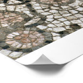 Fußbodenbelag mit einem Vogel, 4. Jh. Poster (Ecke)