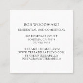 Fußbodenbelag-Visitenkarte Quadratische Visitenkarte (Rückseite)