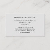 Fußbodenbelag-Visitenkarte Visitenkarte (Rückseite)