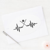 Fußbodenfrequenz Ovaler Aufkleber (Umschlag)