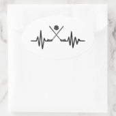 Fußbodenfrequenz Ovaler Aufkleber (Tasche)