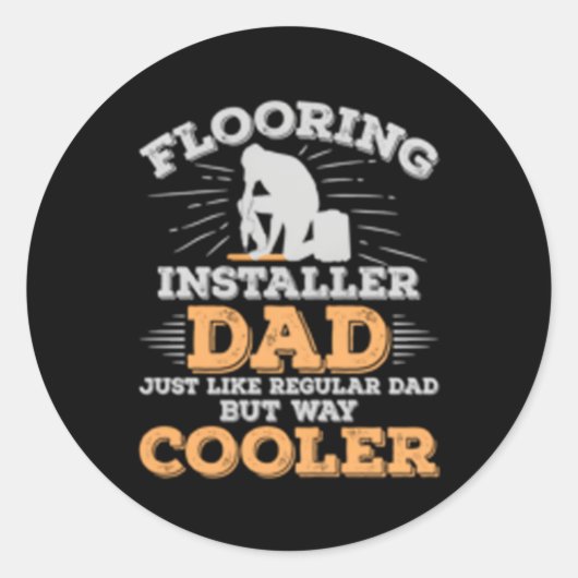 Fußbodeninstallateure Vater Floor Contractors Runder Aufkleber (Vorderseite)
