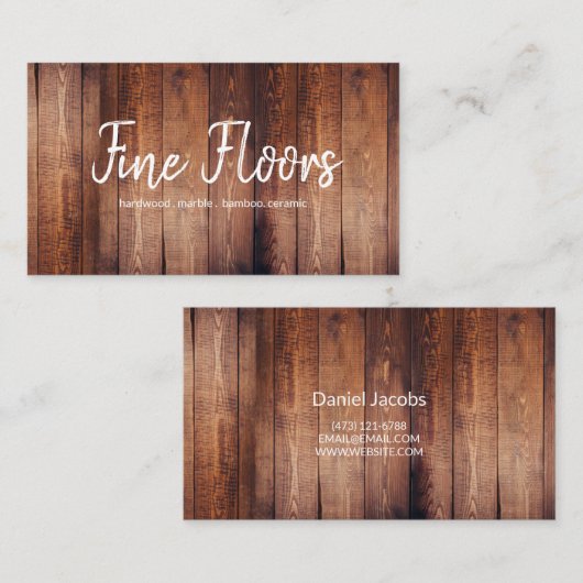 Fußbodeninstallationsfirma Visitenkarte (Vorne/Hinten)
