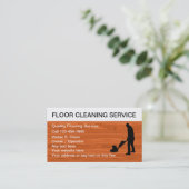 FußbodenreinigungsVisitenkarten Visitenkarte (Stehend Vorderseite)