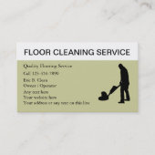 FußbodenreinigungsVisitenkarten Visitenkarte (Vorderseite)