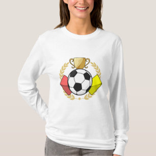 Fußbodenrote und gelbe Karte Trophäe T-Shirt
