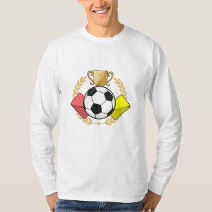 Fußbodenrote und gelbe Karte Trophäe T-Shirt