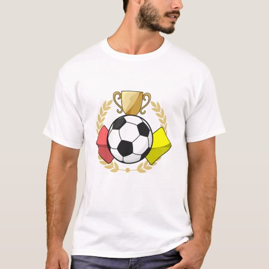 Fußbodenrote und gelbe Karte Trophäe T-Shirt (Vorderseite)