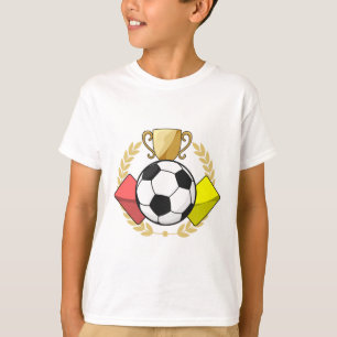 Fußbodenrote und gelbe Karte Trophäe T-Shirt