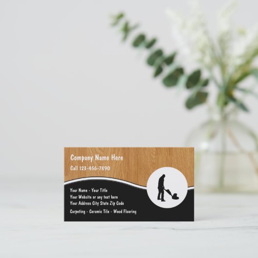 FußbodenVisitenkarten Visitenkarte (Stehend Vorderseite)