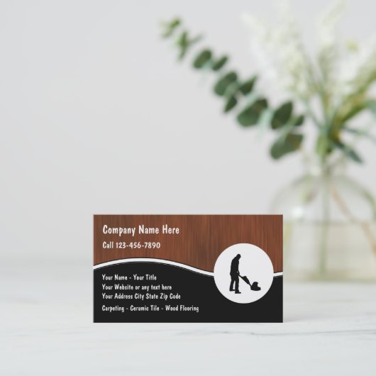 FußbodenVisitenkarten Visitenkarte (Stehend Vorderseite)