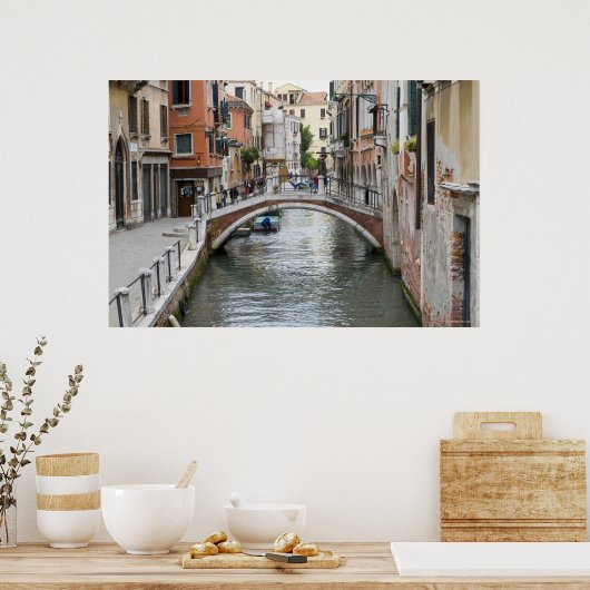 Fußbrücke in Venedig Poster (Küche)
