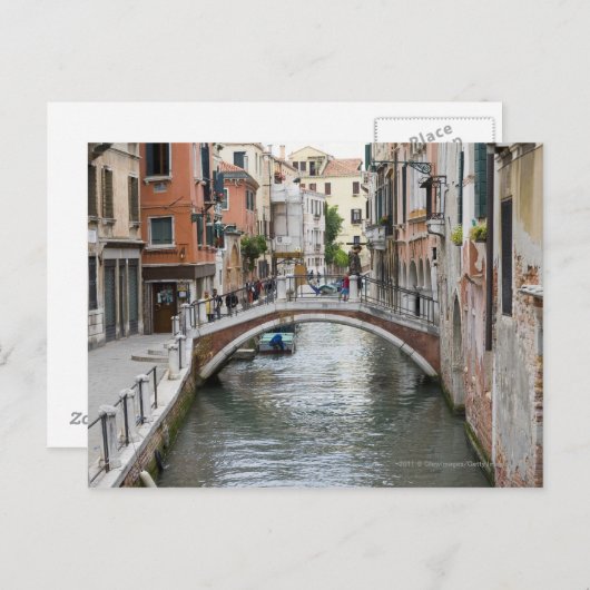 Fußbrücke in Venedig Postkarte (Vorne/Hinten)