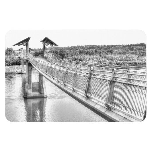 Fußbrücke über den Fluss North Saskatchewan Magnet (Horizontal)