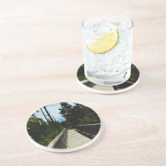 Fußbrücke über den Kanadischen Canyon Untersetzer (Seite)