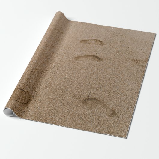 Fußdruck direkt am Meer Geschenkpapier (Ungerollt)