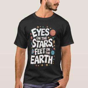 Füße Auf Der Erde Sterne Sternbild Astrologie Ster T-Shirt
