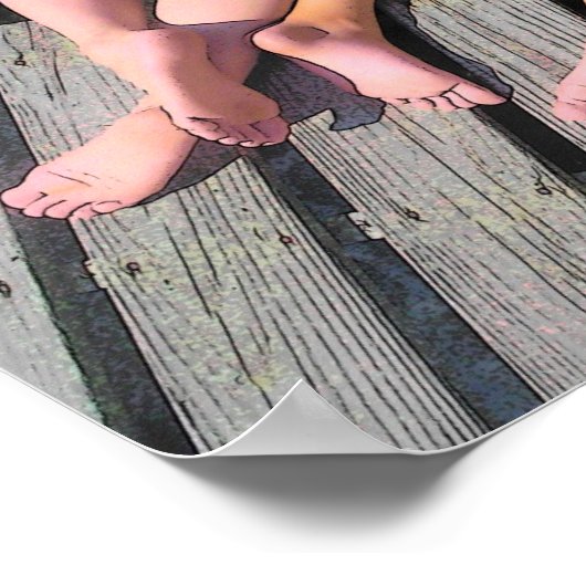Füße auf Dock Poster (Ecke)