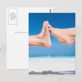 Füße aus tropischem Sand Postkarte (Vorne/Hinten)