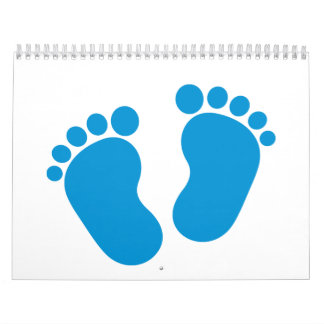 Füße des blauen Babys Kalender